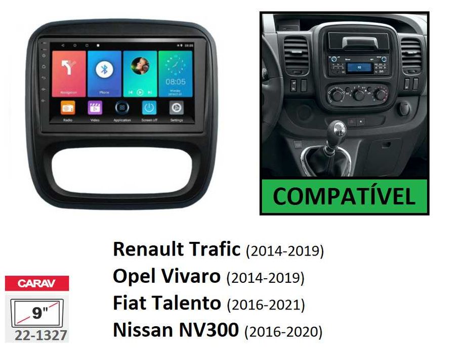 Rádio 9" 2DIN • Trafic / NV300 / Talento / Vivaro • Android [4+64GB]