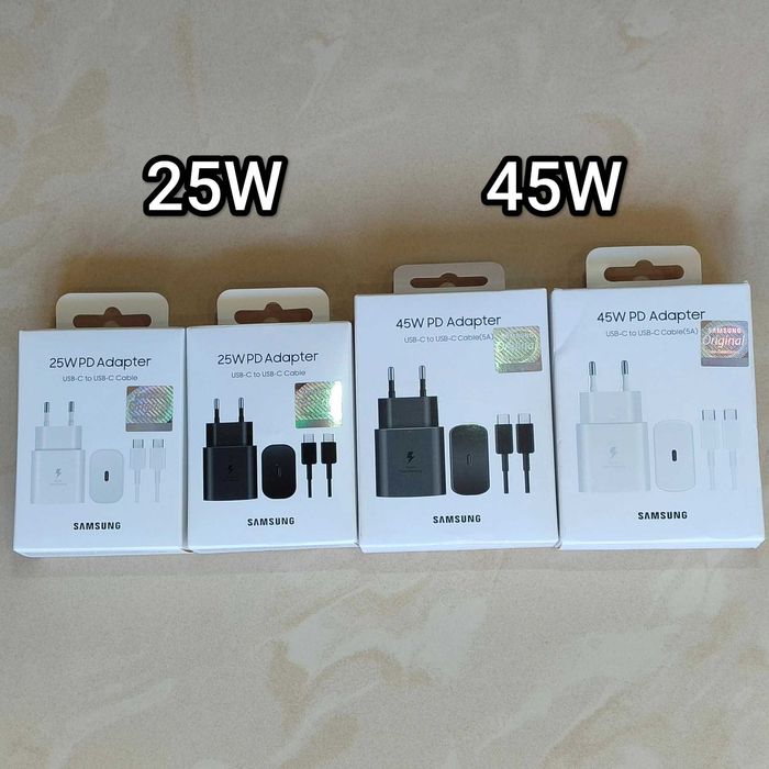 Швидка зарядка Samsung Блок + кабель 25Вт, 45W  Самсунг Оригінал