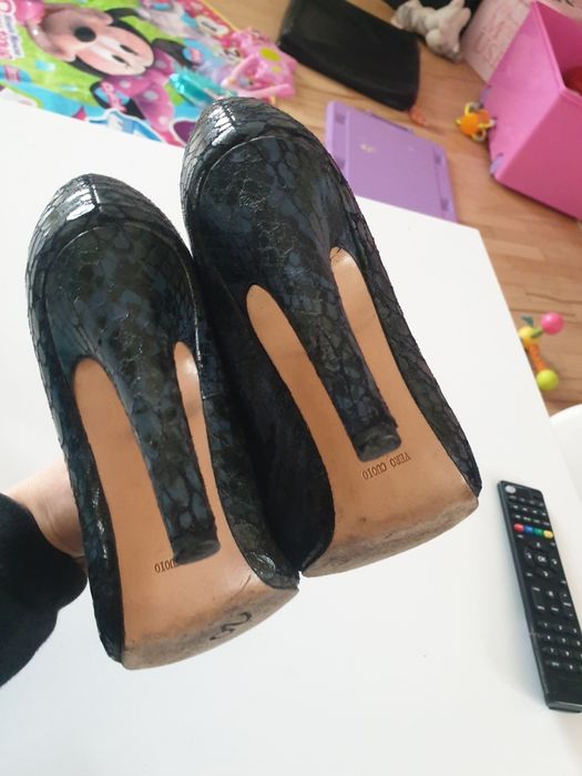 stefanel 38 skórzane czółenka szpilki skóra