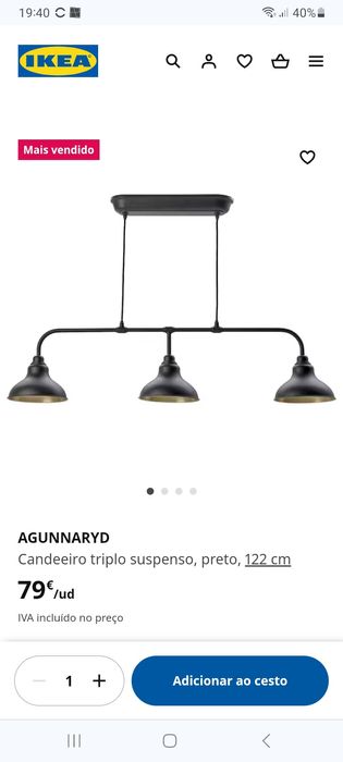 Candeeiro Ikea Agunnaryd