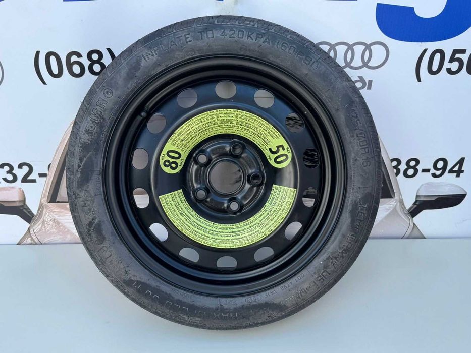 Докатка запаска диск  1K0601027AQ Volkswagen Group платформи Golf 5, 6, 7, Octavia A5, A7 R16 5/112 et 25.5