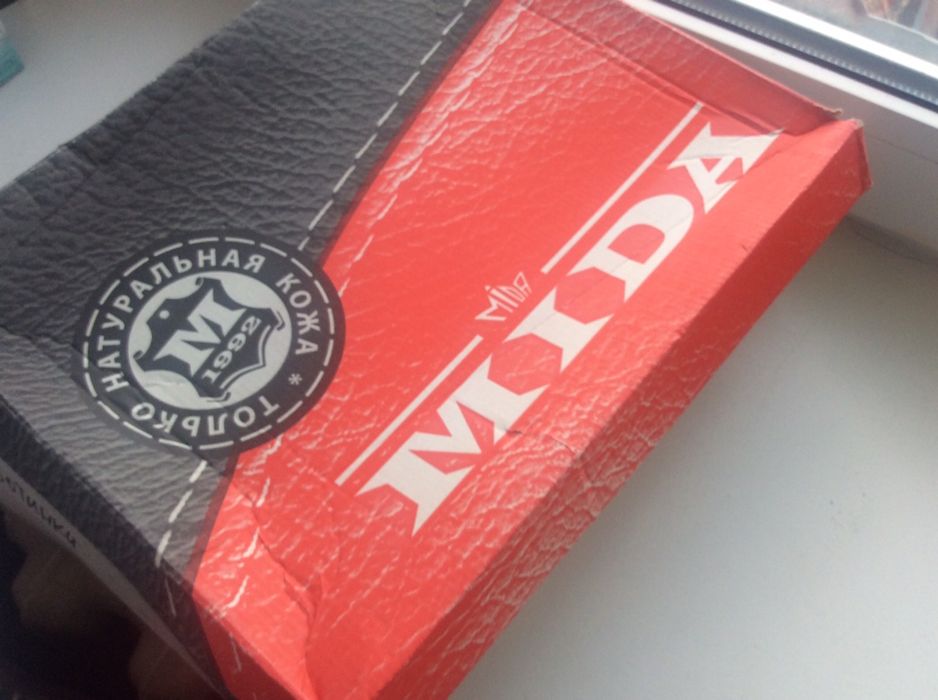 Мужские ботинки, зимние, кожаные  МIDA. 42 р