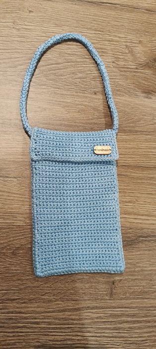 Bolsa para telemóvel  em crochê nova