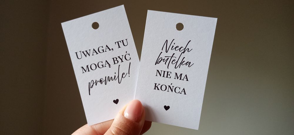 Zawieszki na alkohol 50 sztuk