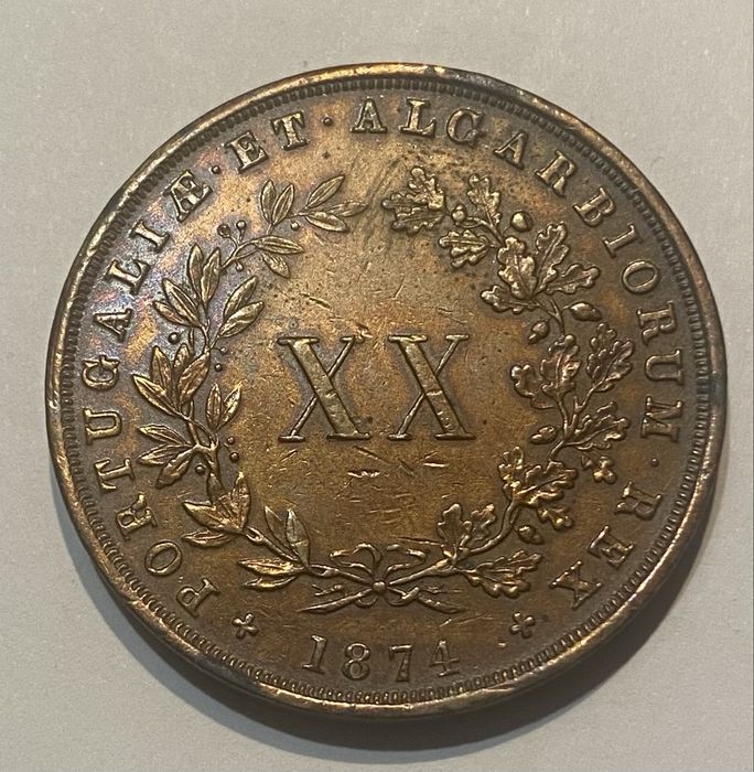 Moeda 618 - D LUIS I - XX Reis 1874