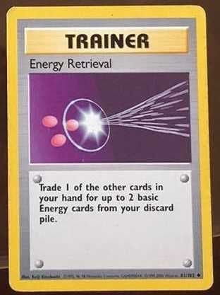 Karta Pokemon Energy Retrieval Base Set Trainer 81/102