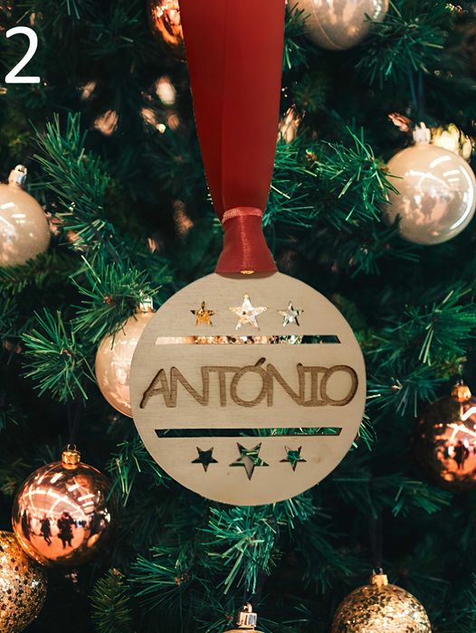 Bolas de Natal com nome personalizável, entrega na hora