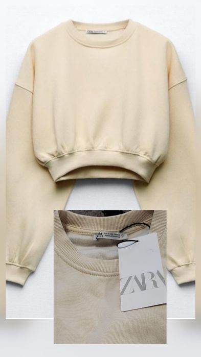 Світшот ZARA на флісі укорочений