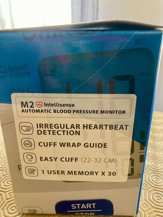 Medidor de tensão arterial de braço Omron M2 como novo
