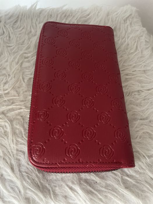 Nowy czerwony damski portfel