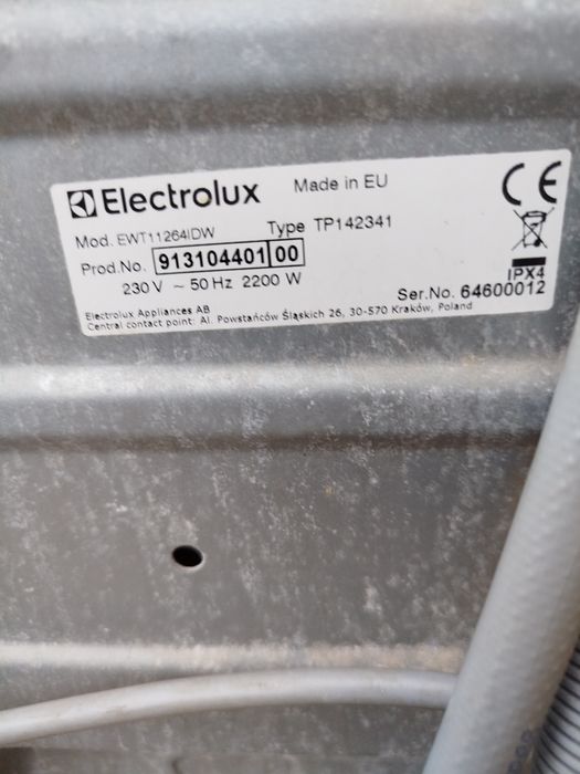 Pralka suszarka Electrolux