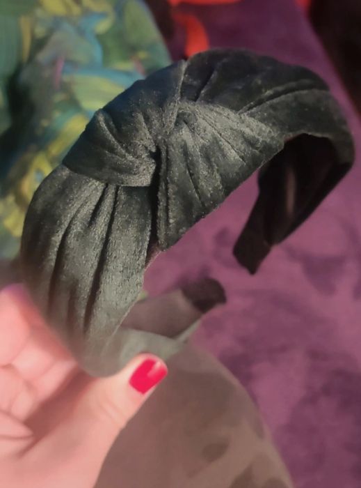 Welurowa opaska do włosów