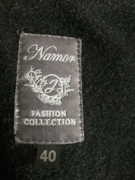 Czarny płaszcz Namor wełna kaszmir l