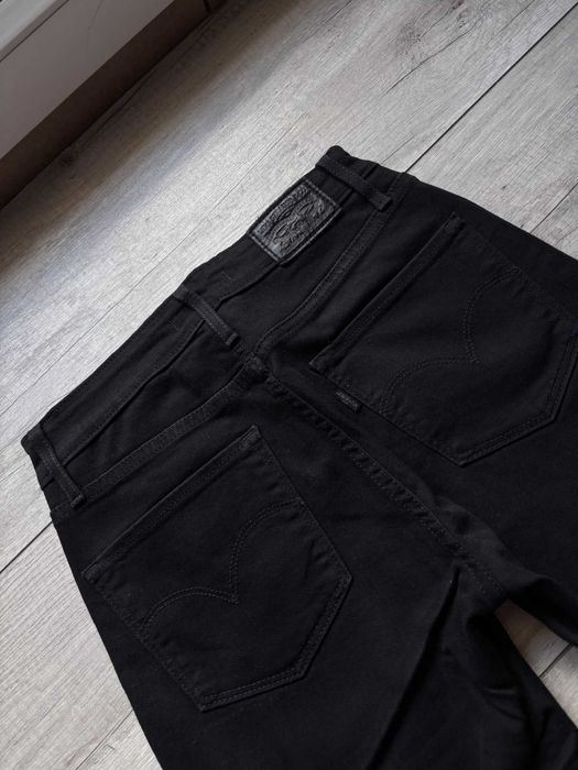 Levi's 721 W25 L32 Spodnie Jeansy Damskie Czarne Rurki Wysoki Stan