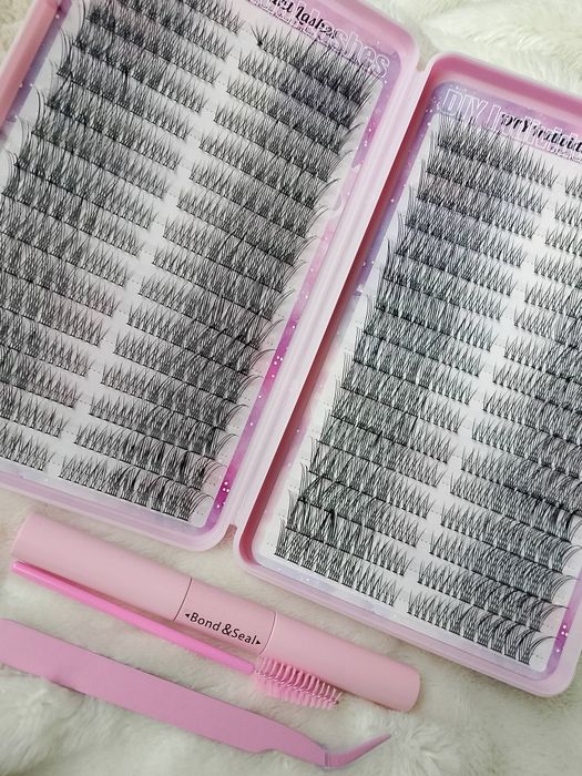 Zestaw rzęs bondingowych kępki rzęs sztuczne rzęsy doklejane rzęsy