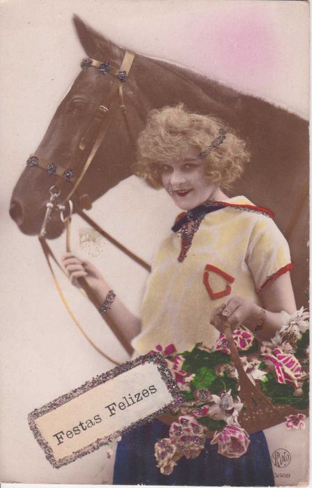 boas festas com postais antigos