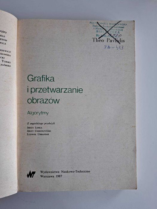 Grafika i przetwarzanie obrazów Theo Pavlidis