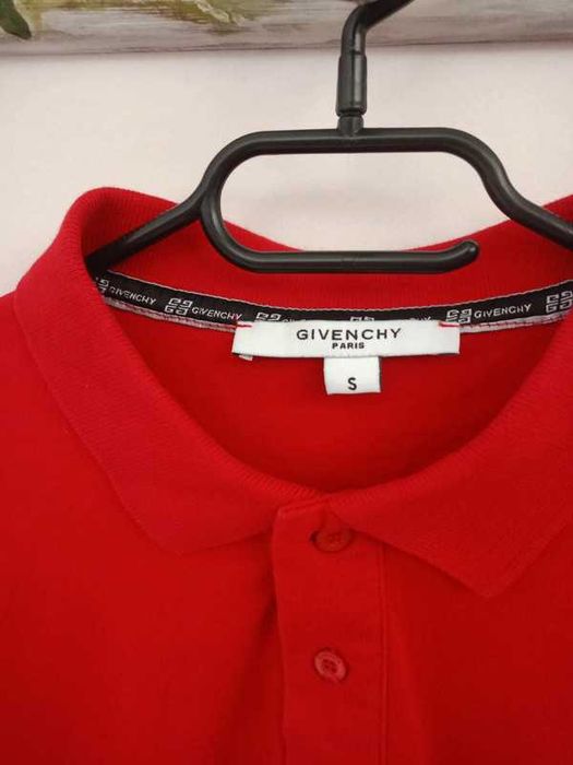 Męskie czerwone polo letnie bluzka T-shirt na lato