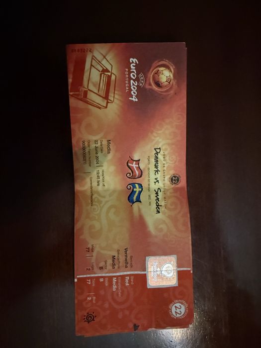 Bilhetes Euro 2004 intactos