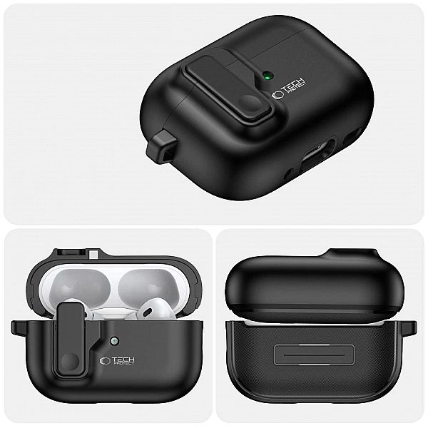 Tech-Protect Slim Hook Apple Airpods Pro 1 / 2 Black