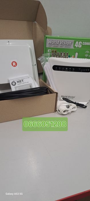 Комплект для мобільного 4G інтернету антена Мімо, роутер World Vision