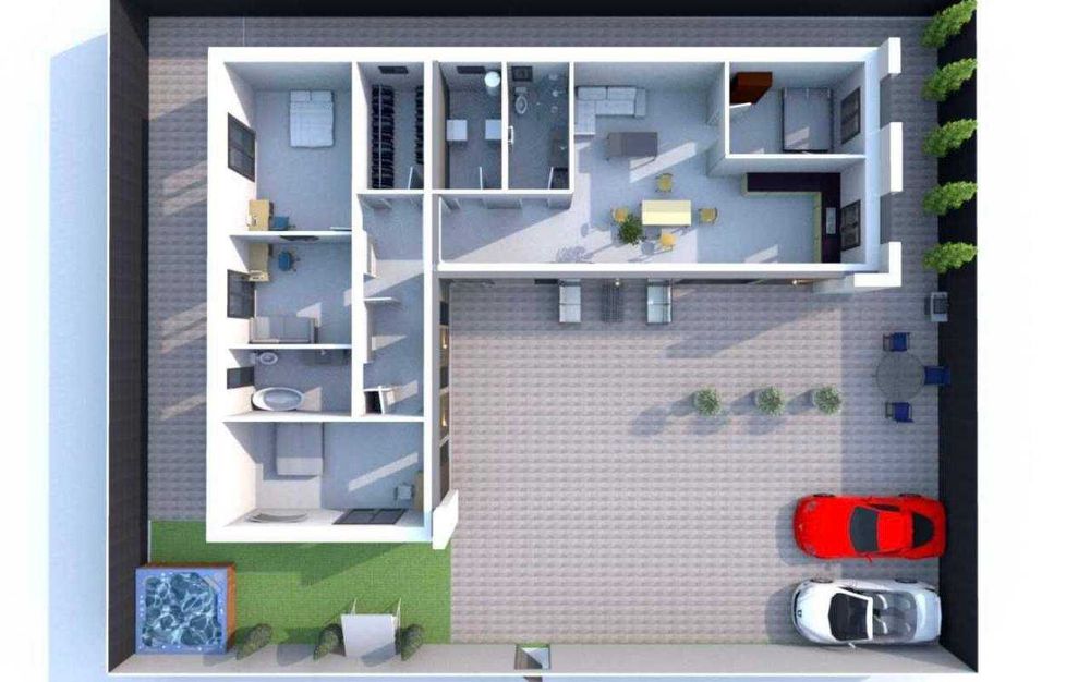 ЖМ Дайберг | Закрытая охраняемая территория | Дом в стиле HI-TECH 1L55