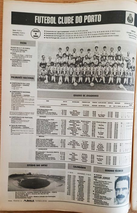 Cadernos e A Bola nº 18 - Nacionais 89-90