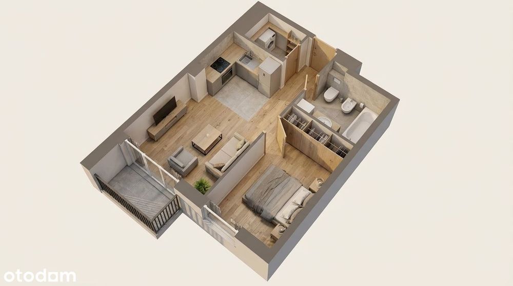 Nowoczesny Apartament 2 pokoje 40 m² z Balkonem - Centrum Zielona Góra - Widok 6
