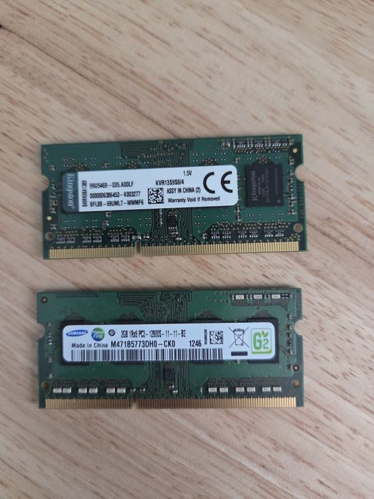Pamięć RAM DDR3 dwie kości po 2GB do laptopa