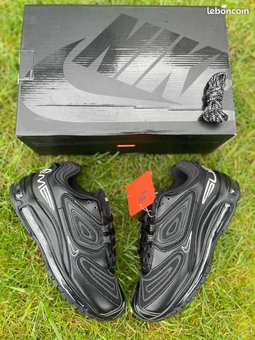 (БЕЗ ПЕРЕДОПЛАТИ) Nike Air Max 98 TL x Supreme Black найк ейр макс 98 тл супрім чорні