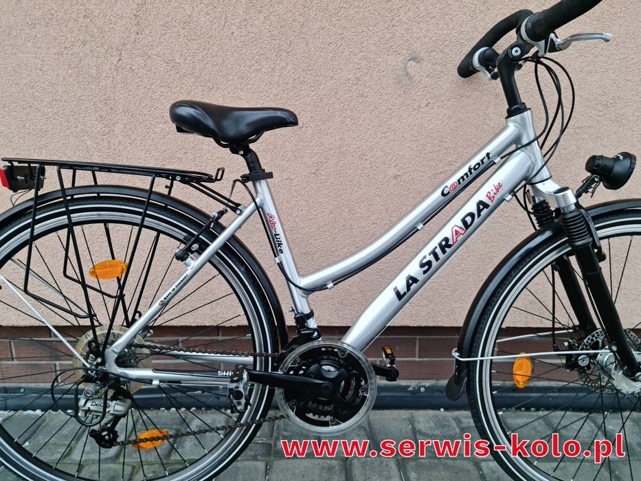 Rower damski damka trekkingowa LASTRADA koła 28  SHIMANO DEORE alu