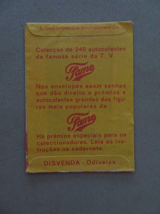 Carteira de cromos fechada - Fame - Disvenda (outra versão)