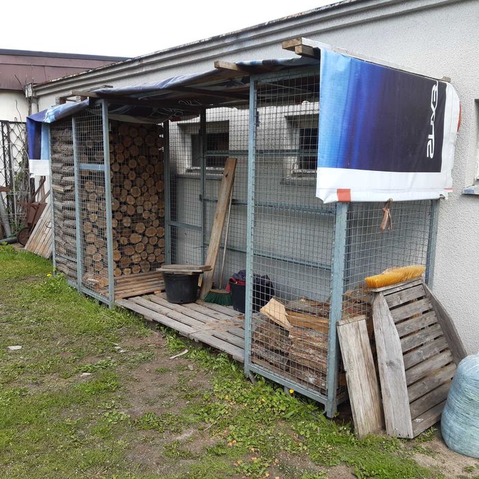 Kosz transportowy duży 2m³ drewutnia magazyn na drewno ogrodu kominka