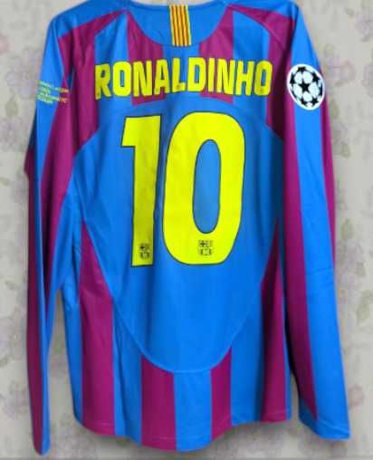 05/06 FC Barcelona / Barcelona Home Long Sleeve 10 Ronaldinho M