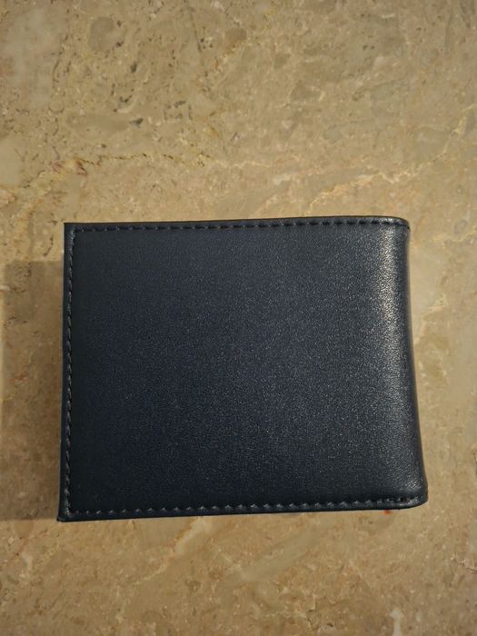 Carteira Masculina Tommy Jeans Original em Pele - Azul e Vermelho (Como Nova)