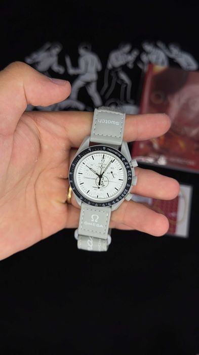 Мужские наручные премиум часы Omega Swatch годинник на подарок