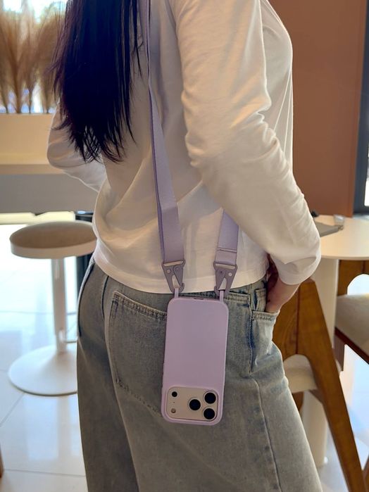 Чохол кросбоді Crossbody для iPhone 16 / 17 Pro Max чехол на айфон 18 про макс з широким шнурком мотузкою
