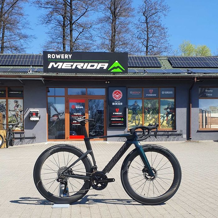 Rower szosowy aero Merida REACTO TEAM - kolekcja 2027 ! XS (50cm)  Shimano Dura Ace Di2 kolor green