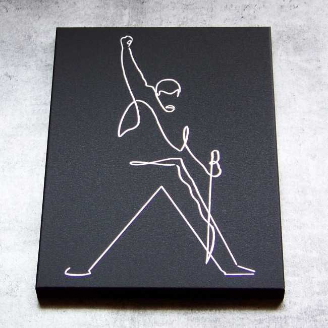 Freddie Mercury Queen Obraz grawerowany na blasze Staloryt