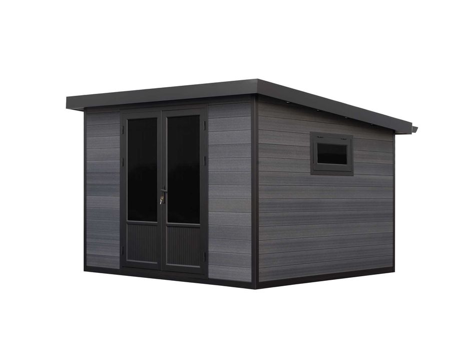 Domek ogrodowy kompozytowo-aluminiowy z pergolą