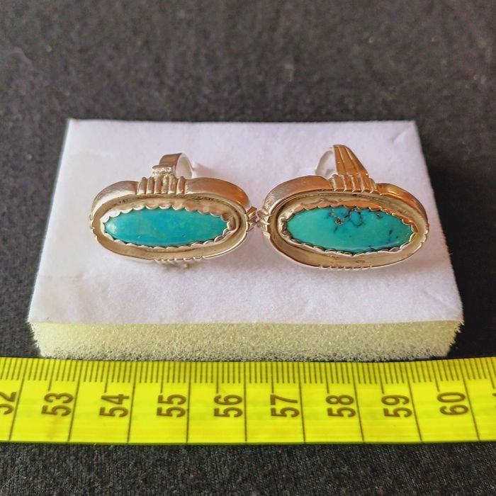 Biżuteria srebrna Larimar -bransoletka bangle, kolia, pierścionki Boho