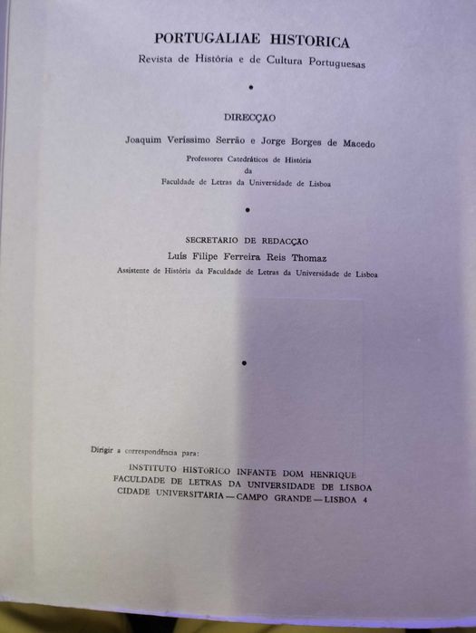 Livro Portugaliae historica: revista de história e cultura portuguesas