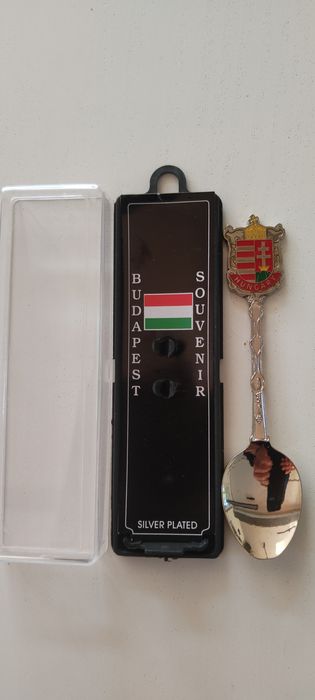 Łyżeczka kolekcjonerska ze świata, posrebrzana, Budapest,