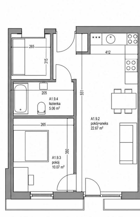 NOWE 2 pok, + balkon, nowy budynek z windą. MIERZYN - Widok 2