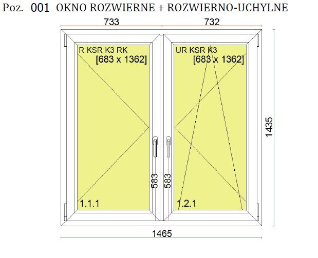 Super oferta OKNO "150x150" białe 6-komorowe 1465x1435