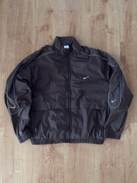 Brazowa Wiatrowka nike vintage windbreaker