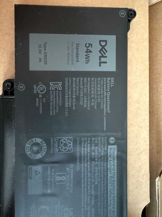 Bateria DELL 5540 - DR02P - 54Wh - używana. 55%