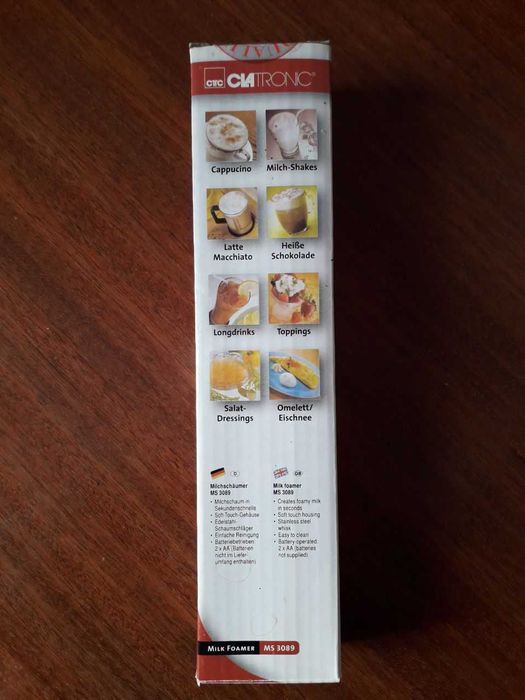 Миксер вспениватель молока Clatronic черный MS 3089 Black, рабочий