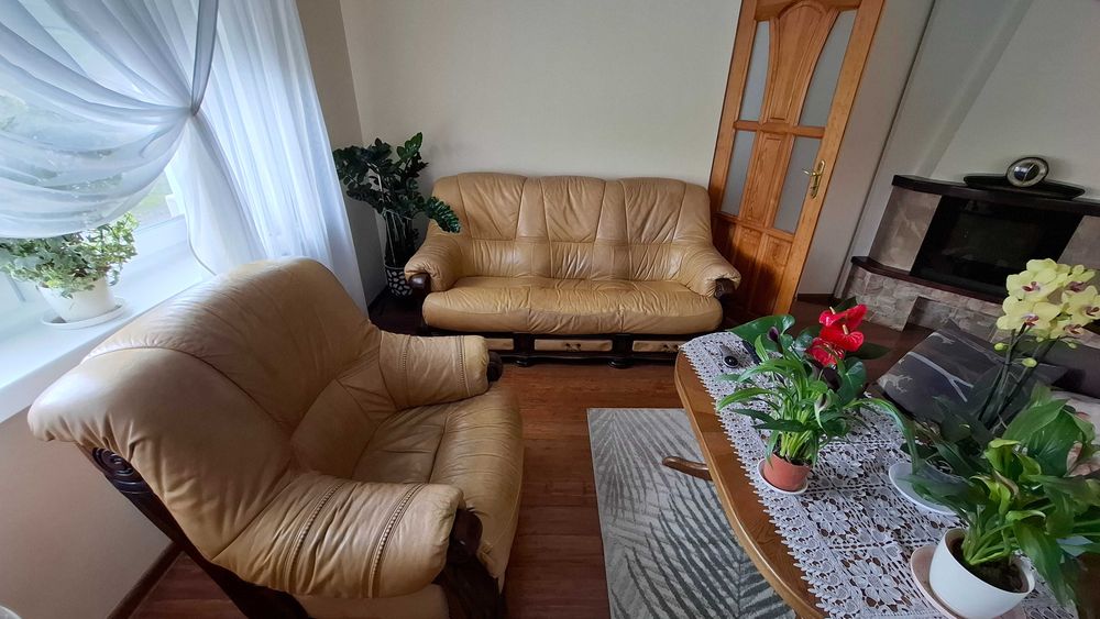 Komplet skórzany