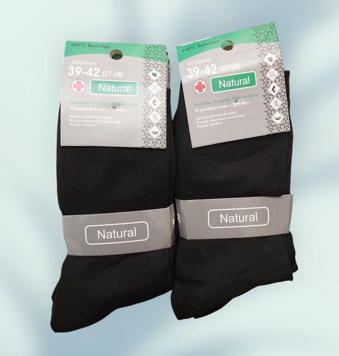 Skarpety męskie bawełniane czarne 10 par